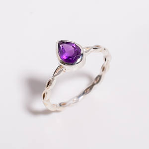 Anillo de plata de ley hecho a mano 925 con piedra preciosa de corte de pera de ónix verde natural diseño minimalista tamaño personalizado US 7,5 para fiestas - Product Image 6