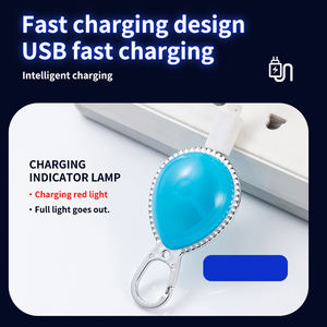 Lampu LED hewan peliharaan 2 mode dapat diisi ulang, lampu kerah liontin anjing peliharaan untuk jalan malam, lampu kilat warna, Aksesori Jalan hewan peliharaan tahan air - Product Image 3