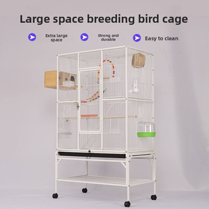 <span class=keywords><strong>Gabbia</strong></span> per Uccelli Multifunzionale di Grande Capacità, Costruzione <span class=keywords><strong>in</strong></span> Metallo Ecologica per Uso Interno ed Esterno, Alloggio per Volatili - Product Image 1