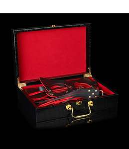 Boîte de rangement en cuir noir et rouge pour jouets sexuels SM pour adultes, ensemble d'outils de punition et de contrainte pour couples, expérience riche en <span class=keywords><strong>BDSM</strong></span>, accessoires variés - Product Image 6