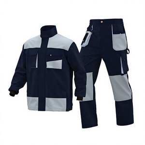 Ensemble veste et pantalon de travail unisexe en microfibre imperméable, résistant à l'abrasion, gris avec bordure verte, Bilal Enterprises - Product Image 3