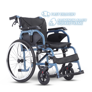 Silla de Ruedas Deportiva Plegable con Ruedas Grandes de 24 Pulgadas, Silla de Ruedas Manual con Cojín Cómodo y Piezas Desmontables - Product Image 1