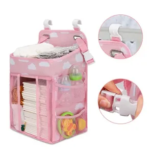 Sac de rangement suspendu multifonctionnel avec poches, grande capacité, pochette de rangement de chevet pour articles ménagers divers - Product Image 3