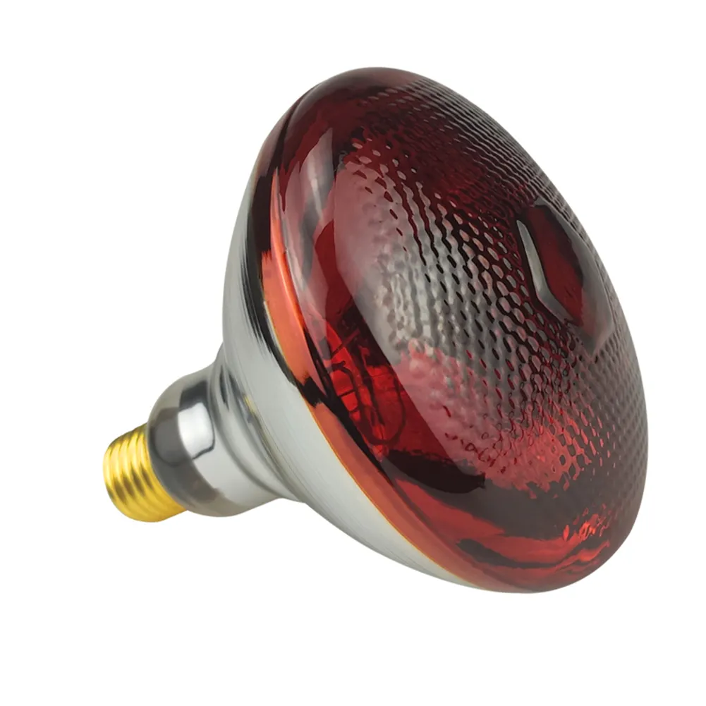 BONGBADA Heat Lamp Red Infrared Bulbs PAR38/100-250 Watts Glass Lamp Bulb for Food Service  Brooder Bulb  Chicks  Use E26 Base