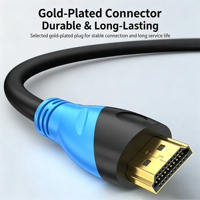 Câble 1M 2M 2.0 haute vitesse, connecteur de cordon haute définition 4K 60Hz, adaptateur pour ordinateur, moniteur, téléviseur, projecteur, console de jeu