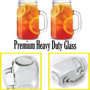 New Arrived Customized Logo Clear 500ml Double Wall PP <b>Plastic</b> Tumbler Pre-drilled Mason <b>Plastic</b> Cup with Handle 25pcs - Product Image 3