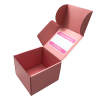 Caja de Envío de Papel Corrugado Rosa Moderna y Ecológica Personalizada al por Mayor, Embalaje para Velas de Maquillaje Perfumadas, Caja de Correo