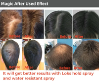 Pièces de cheveux humains naturels de 1 à 2 mm, 100 % kératine naturelle, couvrant la perte de cheveux, poudre épaississante instantanée pour cheveux, fibres capillaires