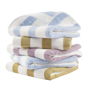 Kitchen-specific Dishcloth Thickened Cotton Yarn Anti-grease <b>Absorbent</b> Rectangle Stripe Pattern for Pots And Pans - Product Image 3