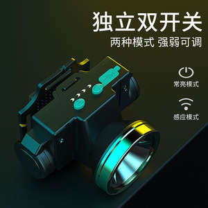 ไฟหน้าแบบ LED ชาร์จไฟได้ USB กันน้ำ 1800mAh อายุการใช้งาน 50000 ชม. สำหรับตกปลากลางคืน ใช้งานกลางแจ้ง สว่างมาก - Product Image 4