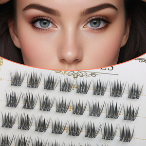 Factory Equinox Flower DIY Lashes Cluster Clear Band Soporte de extensión de pestañas segmentadas precortadas Caja personalizada con logotipo privado - Product Image 1