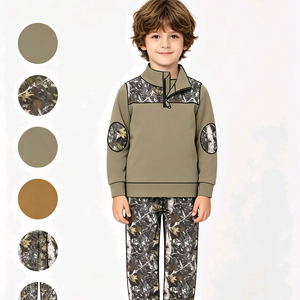 Conjuntos de Ropa para Niños al por Mayor: Camiseta y Pantalones Deportivos de Camuflaje Otoñal para Niños Pequeños, Estilo Boutique Personalizado, Conjuntos a Juego para Hermanos - Product Image 1
