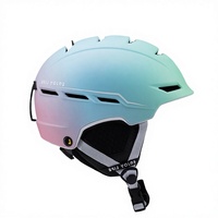 Casque de ski à dégradé de couleurs frais pour adultes, hommes et femmes, chaud, coupe-vent, casque de sécurité pour le ski, le snowboard et les sports d'hiver en plein air