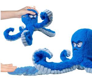 Durable Blue Octopus Squeaky Interactive Plush <strong>Dog</strong> <strong>Toy</strong> Cartoon Style Chew Stuffed <strong>Toy</strong> for Medium Large <strong>Dogs</strong> for <strong>Tug</strong> <strong>War</strong> Playtime - Product Image 6