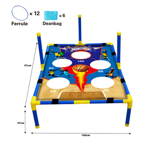 Jeu de lancer interactif pour enfants en plein air : attrape-ballons de plage et jeu de lancer d'anneaux - Product Image 2