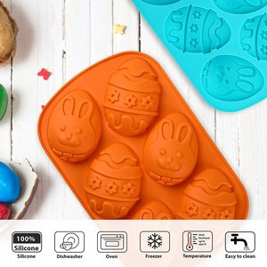 Moldes de huevo de Pascua sin BPA, paquete de 2 moldes de Chocolate <span class=keywords><strong>Jumbo</strong></span> de Pascua - Product Image 6