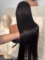 Perruques sans colle en dentelle suisse HD, cheveux humains bruts vietnamiens alignés sur les cuticules, perruques frontales en dentelle pour femmes noires, vente en gros