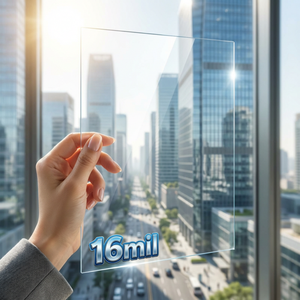 Película de Aislamiento Térmico <span class=keywords><strong>para</strong></span> Ventanas, 4MIL PET, a Prueba de Explosiones y con Protección UV <span class=keywords><strong>para</strong></span> <span class=keywords><strong>Vidrios</strong></span> de Automóviles, Autoadhesiva, Película de Seguridad NEW VISION - Product Image 1