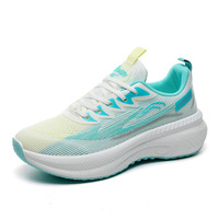 Baskets basses décontractées pour femmes en maille Flyknit blanches, chaussures de sport à talon plat et tendance