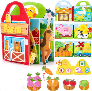 Livre sensoriel en feutre pour voyage, jouet éducatif pour bébé et tout-petit - Product Image 1