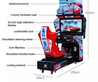 Machine de jeu de course automobile d'arcade à pièces, écran électronique HD de 32 à 42 pouces, simulateur de conduite double joueur, jeu de course automobile Outrun