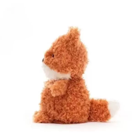 Jelly Cat UK pour Curly Fox, adorable peluche en coton à pattes courtes, jouet de confort, cadeau de Noël, cadeau de rentrée scolaire
