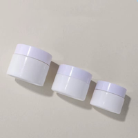 Nouveaux pots en verre cosmétiques 7g-110g avec bouchon à vis blanc et diffuseur à bâtonnets pour crème de soin de la peau