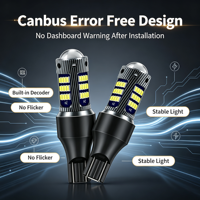 Bombilla LED de Reversa HOLY T15-2016-42SMD con Lente de Enfoque, 42PCS 2016 SMD, Disipación de Calor de Aluminio, Canbus Sin Errores, 65W 12V, Luz para Auto