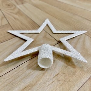 <span class=keywords><strong>D</strong></span>écoration de cadeau de vacances <span class=keywords><strong>d</strong></span>'arbre de Noël matière plastique blanche <span class=keywords><strong>d</strong></span>'étoile supérieure <span class=keywords><strong>d</strong></span>'arbre avec la poussière <span class=keywords><strong>d</strong></span>'or pour la <span class=keywords><strong>d</strong></span>écoration de Noël - Product Image 5