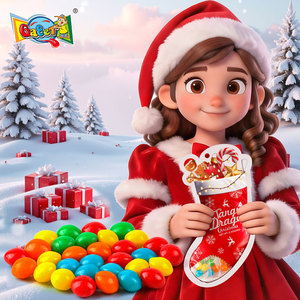 Caramelos Masticables Tipo Skittles, Proveedor Directo de Fábrica OEM, Sabor Personalizado, Marca Privada, Bolsa de 5g con Corte Especial Navideño para Venta al Por Mayor - Product Image 3