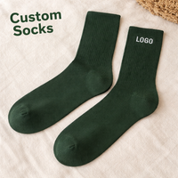 Chaussettes côtelées personnalisées avec logo, séchage rapide et respirantes, en Spandex/Coton, pour la vente en gros