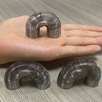 Mini arc-en-ciel personnalisé printemps soulagement du Stress Super Bracelet cinétique éducatif en métal marche magique Mini printemps jouets