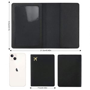 Cartera de Viaje Personalizada para Mujer y Hombre, Funda para Tarjetas de Crédito, Tarjetas de Embarque, Organizador de Documentos, Porta Pasaportes de Cuero PU - Product Image 2
