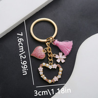Nouveau porte-clés en forme de grande rose rouge, cœur, fleur, amour, romantique, papillon, pour femme, fille, cadeau pour la Saint-Valentin, bijoux