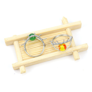 Nouvelles ventes chaudes, anneaux créatifs personnalisés faits à la main avec fil enroulé, perles d'agate œil de dragon, R12 - Product Image 4