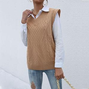 <span class=keywords><strong>Pull</strong></span> sans manches en maille torsadée épaisse et duveteuse pour <span class=keywords><strong>femme</strong></span>, style islandais, idéal pour l'automne et le bureau - Product Image 5