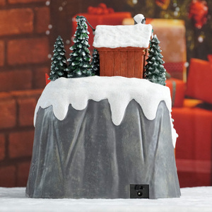 33 cm LED Musikalisches Weihnachtsdorf mit Bewegung, <span class=keywords><strong>8</strong></span> Weihnachtslieder, Plastik-Weihnachtsdekoration - Product Image 6