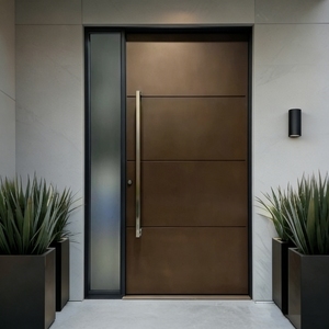 Puerta de <span class=keywords><strong>Entrada</strong></span> Blindada de Aluminio Moderna, Directo de Fábrica ALUFRONT, con Cerradura Inteligente, Tallado 3D, Seguridad, Aislamiento Térmico y Acústico - Product Image 4