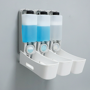 <span class=keywords><strong>Dispensador</strong></span> de Jabón <span class=keywords><strong>y</strong></span> <span class=keywords><strong>Gel</strong></span> de Ducha 3 en 1 para Pared de Baño, Cocina <span class=keywords><strong>y</strong></span> Hotel, Sachet Desechable - Product Image 2