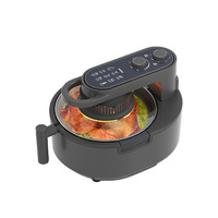 Friteuse à air numérique multifonction rotative en acier inoxydable sans huile avec fonction visible pour usage domestique