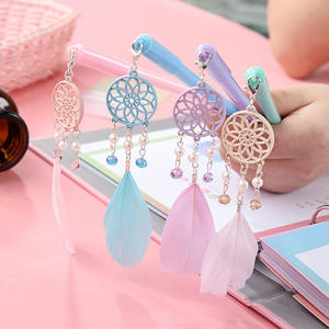 Lindo <span class=keywords><strong>atrapasueños</strong></span> <span class=keywords><strong>pluma</strong></span> colgante gel <span class=keywords><strong>pluma</strong></span> papelería regalo suministros 0,5mm tinta negra - Product Image 2