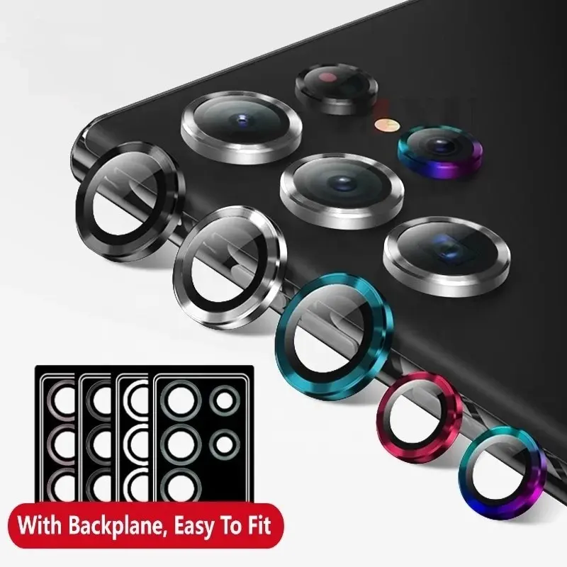 Camera Lens Protector for Samsung S23 Ultra S23 Plus Full Cover Camera Lens Protector Metal Ring with Easy Installation Tool