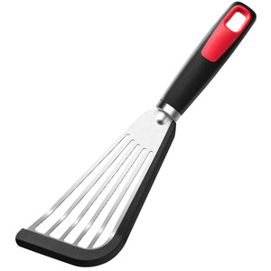 Stainless Steel Spatula With Silicone Edge Oven Safe Heat Resistant Kitchen Utensil For Cooking - Product Image 1