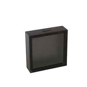 Adventure Fund White Shadow Box Frame Display Case Decorative Wooden Money Savings Bank Travel Fund Box Memory Box