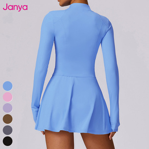 Janya Damen 2-in-1 Fitness-Fitness-Kleidungs set Sun Proof UPF50 Jacke & Tennis rock Cooler Stoff Yoga Shorts 2-teiliger Anzug - Product Image 4
