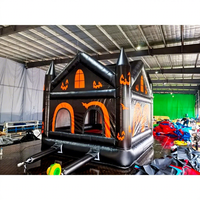 Château gonflable commercial pour fêtes, motif citrouille d'Halloween, pour décoration de fête