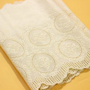 Encaje de Algodón 100% al por Mayor con Flores Bordadas y Caladas <span class=keywords><strong>para</strong></span> Mujer - Product Image 6