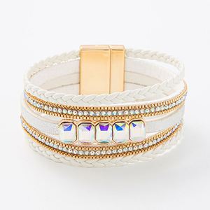 Boyfriend <b>Leather</b> Innovative Custom Jewelry Card Crushed Opal Inlay Holiday Gift for Women Vacuum Melted Steel - Product Image 5