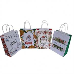 Bolsas de Papel para Regalo con Estampado Navideño al por Mayor, con Asas, Logotipo Personalizado, Bolsas de Embalaje de Papel Artesanal Personalizadas - Product Image 2