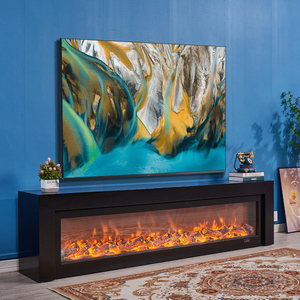 Meuble TV de luxe léger, style moderne simple, simulation de cheminée, chauffage au feu, cheminée <span class=keywords><strong>scandinave</strong></span>, salon, cheminée personnalisée - Product Image 3